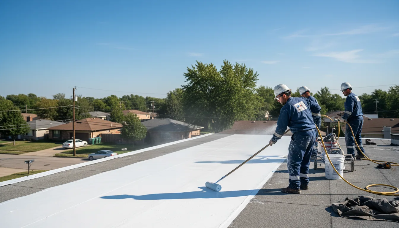 Commercial roof coating in Industry, IL near me